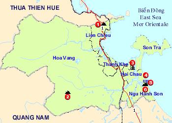 la carte de Da Nang